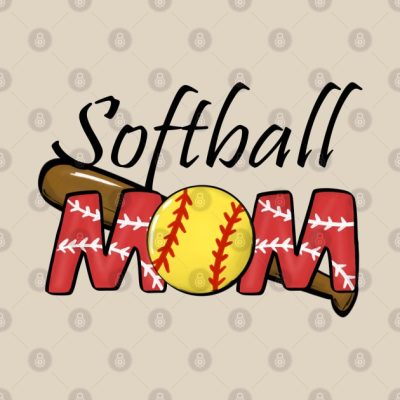 Softball Mom Throw Pillow Official Softball Merch