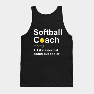 Softball Noun Like A Normal Coach But Cooler Tank Top Official Softball Merch