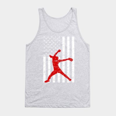 Softball Pitching American Flag Fastpitch Softball Tank Top Official Softball Merch