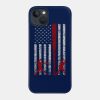 Fastpitch Softball American Flag Grunge Love Softb Phone Case Official Softball Merch