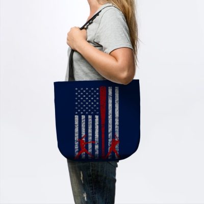 Fastpitch Softball American Flag Grunge Love Softb Tote Official Softball Merch