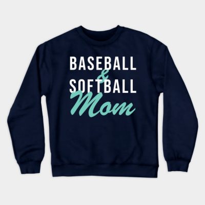 Baseball And Softball Mom Baseball Mom Crewneck Sweatshirt Official Softball Merch