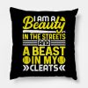 Im A Beauty In The Streets Funny Softball Throw Pillow Official Softball Merch