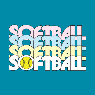 Softball X4 Throw Pillow Official Softball Merch