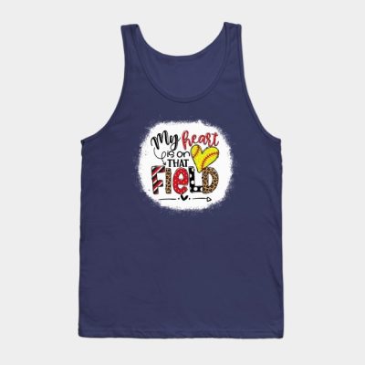 My Heart Is On That Field Softball Leopard Softbal Tank Top Official Softball Merch