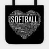 Softball Heart Love Tote Official Softball Merch