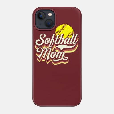 Softball Mom Retro Sports Gift Phone Case Official Softball Merch