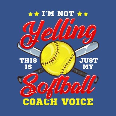 Im Not Yelling This Is Just My Softball Voic Throw Pillow Official Softball Merch