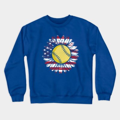 Softball Sunflower Crewneck Sweatshirt Official Softball Merch