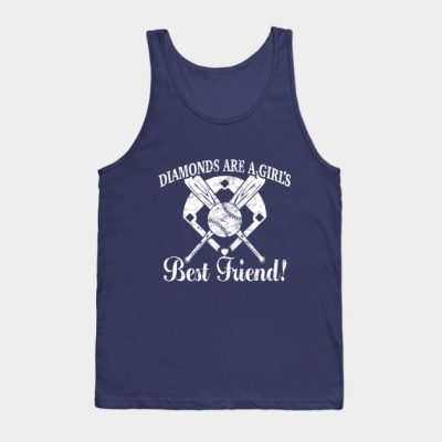 Diamonds Are A Girls Best Friend Softball Baseball Tank Top Official Softball Merch