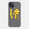 Vintage Love Girls Softball Fastpitch Softball Lov Phone Case Official Softball Merch