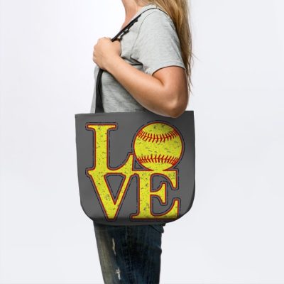 Vintage Love Girls Softball Fastpitch Softball Lov Tote Official Softball Merch