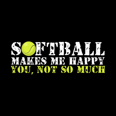 Softball Makes Me Happy Tapestry Official Softball Merch