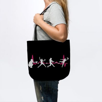 Girls Womens Softball Baseball Heartbeat Tote Official Softball Merch