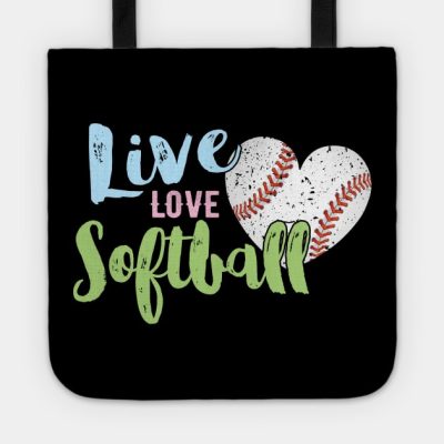 Live Love Softball Heart Shaped Soft Ball Tote Official Softball Merch