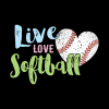 Live Love Softball Heart Shaped Soft Ball Pin Official Softball Merch