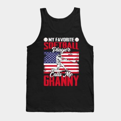 My Favorite Softball Player Calls Me Granny Americ Tank Top Official Softball Merch