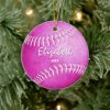 commemorative girls sports hot pink softball ceramic ornament r997f2bdd0768416ab33c04234a354feb 05wi1 8byvr 1000 - Softball Gifts