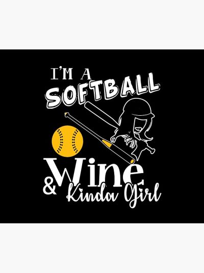 Softball - Softball Wine Kinda Girl Tapestry Official Softball Merch