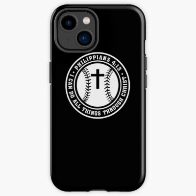 Baseball Softball Philippians 4:13 Jesus I Can Do Iphone Case Official Softball Merch