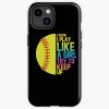 Funny Softball Player Trendy Sports Gift - I Know I Play Like A Girl Try To Keep Up Iphone Case Official Softball Merch