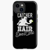 Catcher Hair Don'T Care Softball Gift Iphone Case Official Softball Merch