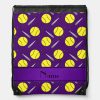 personalized name purple softball pattern drawstring bag rbcc9393dd0a1472e95942b02ee7c4f81 zffcx 1000 - Softball Gifts