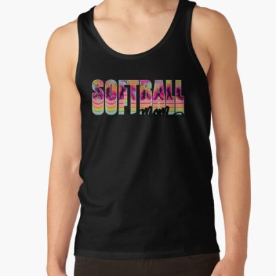 Retro Vintage Softball Mom Funny Mom Game Day Tank Top Official Softball Merch