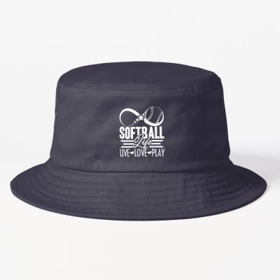 Softball - Softball Life Live Love Play Bucket Hat Official Softball Merch