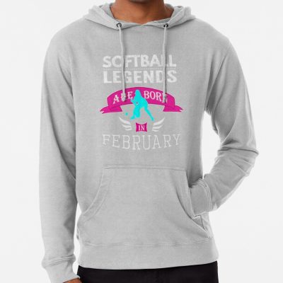 Softball Legends Are Born In February Girls Hoodie Official Softball Merch