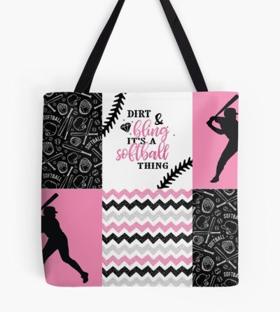 Softball Shape Pattern Gift For Softball Lovers Tote Bag Official Softball Merch