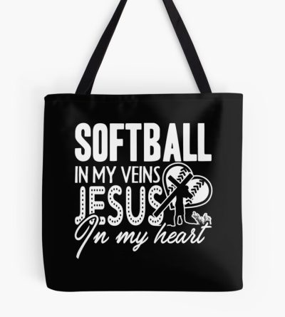 Softball - Softball In My Veins Tote Bag Official Softball Merch