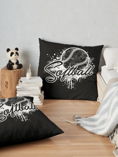 Softball - Love Softball Throw Pillow Official Softball Merch