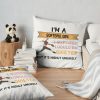 I'M A Softball Girl Gft For Softball Lovers Throw Pillow Official Softball Merch