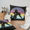 Women'S Softball Player Silhouette Girls Softball Lover Throw Pillow Official Softball Merch