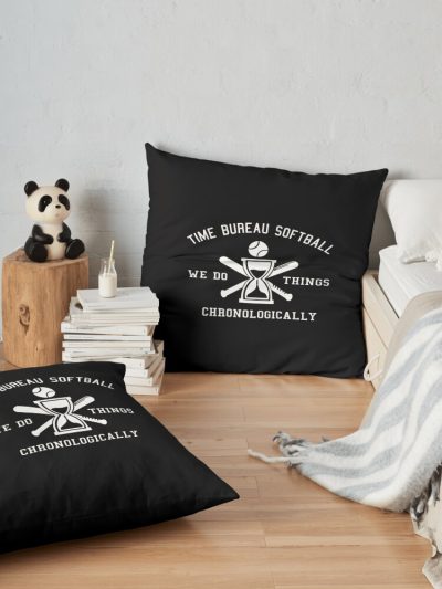 Time Bureau Softball Throw Pillow Official Softball Merch