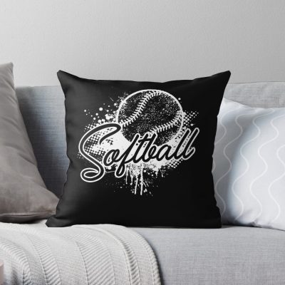 Softball - Love Softball Throw Pillow Official Softball Merch