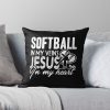 Softball - Softball In My Veins Throw Pillow Official Softball Merch