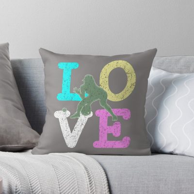 Top Fun Love Softball Gift Design Throw Pillow Official Softball Merch