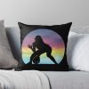 Women'S Softball Player Silhouette Girls Softball Lover Throw Pillow Official Softball Merch