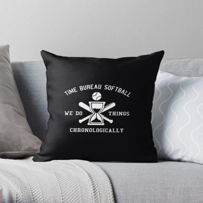 Time Bureau Softball Throw Pillow Official Softball Merch