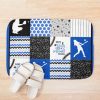 Softball Shape Pattern Gift For Softball Lovers Bath Mat Official Softball Merch