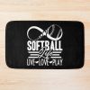 Softball - Softball Life Live Love Play Bath Mat Official Softball Merch