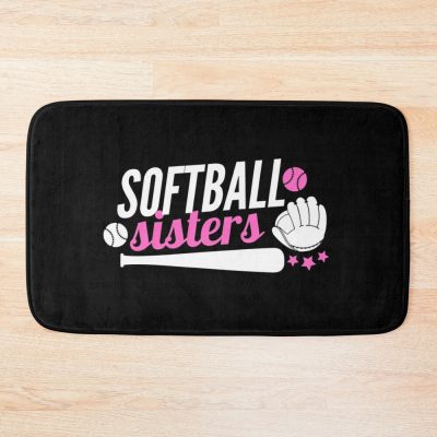 Softball Sisters Bath Mat Official Softball Merch