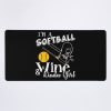 Softball - Softball Wine Kinda Girl Mouse Pad Official Softball Merch