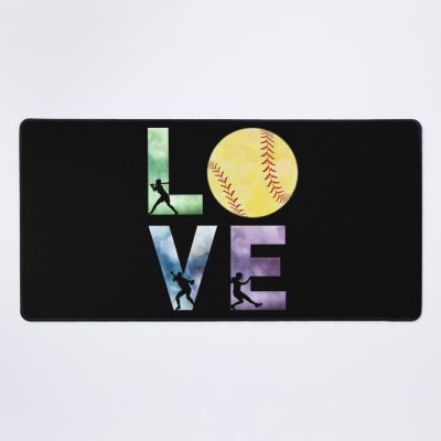 Softball Love, Women'S Softball, Girls Softball Mouse Pad Official Softball Merch