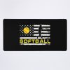 Softball American Flag Fun Softball Fan Mouse Pad Official Softball Merch