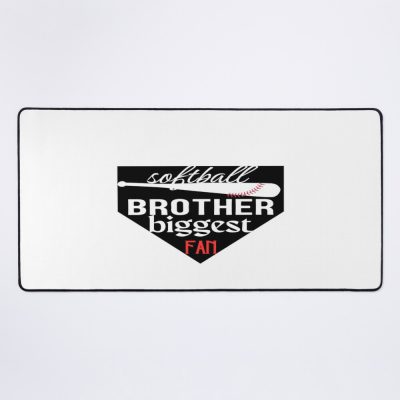 Softball Lttle Brother Biggest Fan Mouse Pad Official Softball Merch