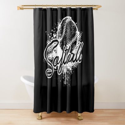 Softball - Love Softball Shower Curtain Official Softball Merch