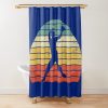 Vintage Softball Player Pitching Shower Curtain Official Softball Merch